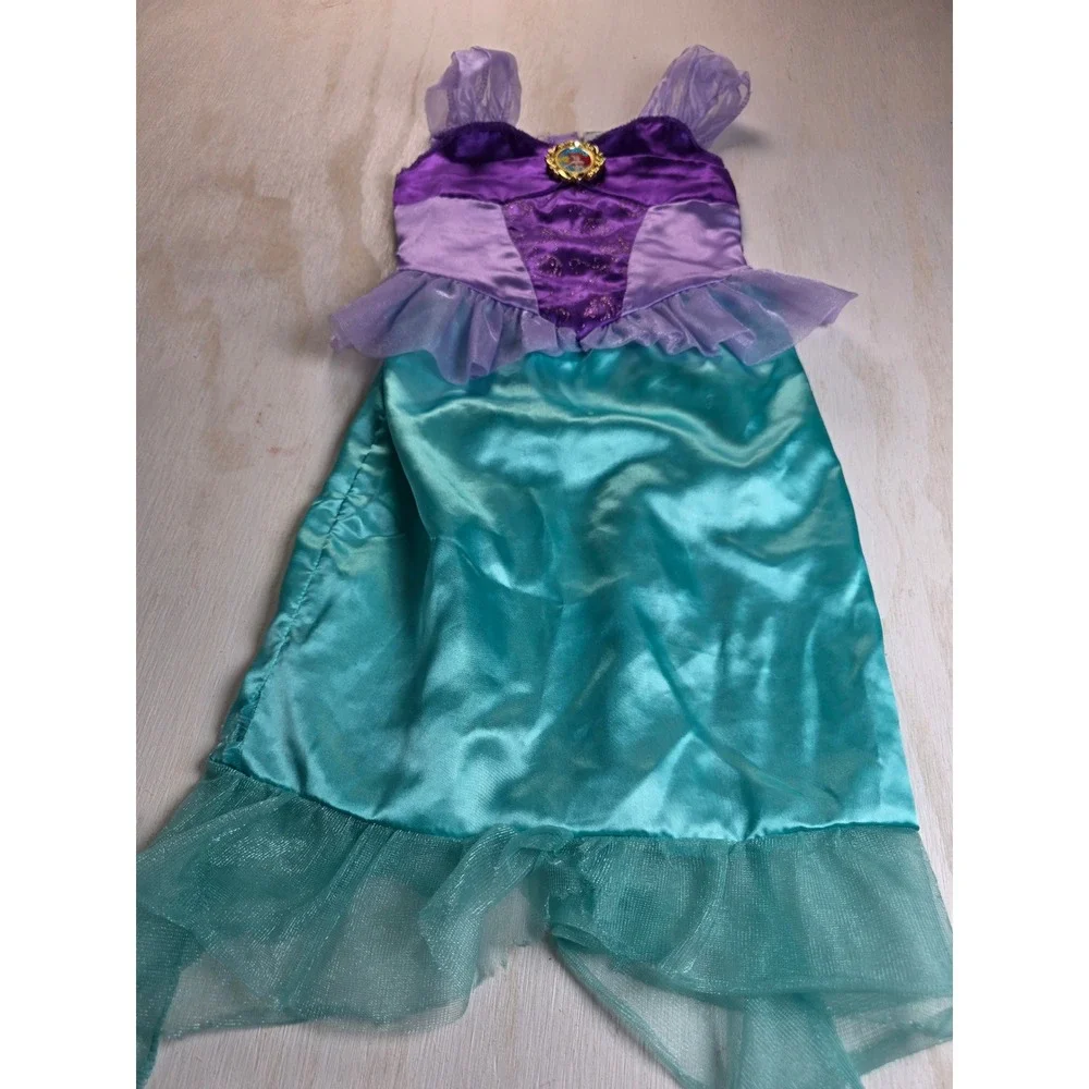 Disney Ariel Little Mermaid Costume Dress Jakks Pacific Purple Teal Kids 4-6X